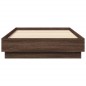 vidaXL Estructura de cama madera de ingeniería roble marrón 75x190 cm