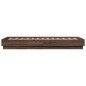vidaXL Estructura de cama madera de ingeniería roble marrón 75x190 cm