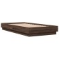 vidaXL Estructura de cama madera de ingeniería roble marrón 75x190 cm