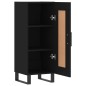vidaXL Aparador de madera contrachapada negro 34,5x34x90 cm vidaXL Aparador de madera contrachapada negro 34,5x34x90 cm