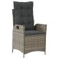 vidaXL Set comedor de jardín 5 piezas con cojines ratán sintético gris vidaXL Set comedor de jardín 5 piezas con cojines ratán sintético gris