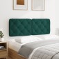 vidaXL Cabecero de cama acolchado terciopelo verde oscuro 140 cm vidaXL Cabecero de cama acolchado terciopelo verde oscuro 140 cm
