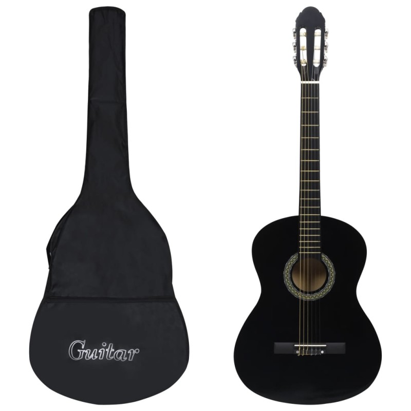vidaXL Set de guitarra clásica para principiante 12 pzas negro 4/4 39" vidaXL Set de guitarra clásica para principiante 12 pzas negro 4/4 39"