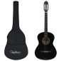 vidaXL Set de guitarra clásica para principiante 12 pzas negro 4/4 39" vidaXL Set de guitarra clásica para principiante 12 pzas negro 4/4 39"