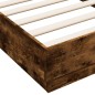 vidaXL Estructura de cama madera de ingeniería roble humo 75x190 cm vidaXL Estructura de cama madera de ingeniería roble humo 75x190 cm