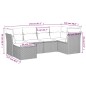vidaXL Set sofás de jardín 6 piezas y cojines ratán sintético marrón vidaXL Set sofás de jardín 6 piezas y cojines ratán sintético marrón