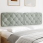 vidaXL Cabecero de cama acolchado terciopelo gris claro 180 cm vidaXL Cabecero de cama acolchado terciopelo gris claro 180 cm