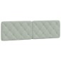 vidaXL Cabecero de cama acolchado terciopelo gris claro 180 cm vidaXL Cabecero de cama acolchado terciopelo gris claro 180 cm