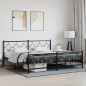 vidaXL Estructura de cama cabecero y estribo metal negro 200x200 cm vidaXL Estructura de cama cabecero y estribo metal negro 200x200 cm