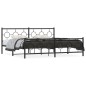 vidaXL Estructura de cama cabecero y estribo metal negro 200x200 cm vidaXL Estructura de cama cabecero y estribo metal negro 200x200 cm