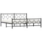 vidaXL Estructura de cama cabecero y estribo metal negro 200x200 cm vidaXL Estructura de cama cabecero y estribo metal negro 200x200 cm