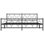vidaXL Estructura de cama cabecero y estribo metal negro 200x200 cm vidaXL Estructura de cama cabecero y estribo metal negro 200x200 cm