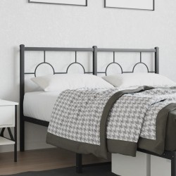 vidaXL Cabecero de metal negro 135 cm