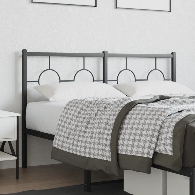 vidaXL Cabecero de metal negro 135 cm vidaXL Cabecero de metal negro 135 cm