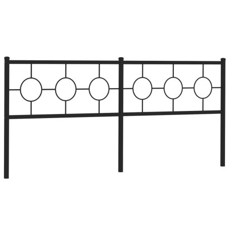 vidaXL Cabecero de metal negro 200 cm