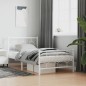 vidaXL Estructura cama metal cabecero y estribo blanca 100x190 cm vidaXL Estructura cama metal cabecero y estribo blanca 100x190 cm