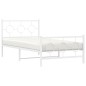 vidaXL Estructura cama metal cabecero y estribo blanca 100x190 cm vidaXL Estructura cama metal cabecero y estribo blanca 100x190 cm
