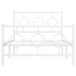 vidaXL Estructura cama metal cabecero y estribo blanca 100x190 cm vidaXL Estructura cama metal cabecero y estribo blanca 100x190 cm
