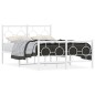 vidaXL Estructura cama metal con cabecero y estribo blanco 120x200 cm