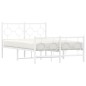 vidaXL Estructura cama metal con cabecero y estribo blanco 120x200 cm