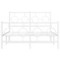 vidaXL Estructura cama metal con cabecero y estribo blanco 120x200 cm