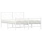 vidaXL Estructura cama metal cabecero y estribo blanco 140x190 cm vidaXL Estructura cama metal cabecero y estribo blanco 140x190 cm