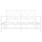 vidaXL Estructura cama metal cabecero y estribo blanco 140x190 cm vidaXL Estructura cama metal cabecero y estribo blanco 140x190 cm