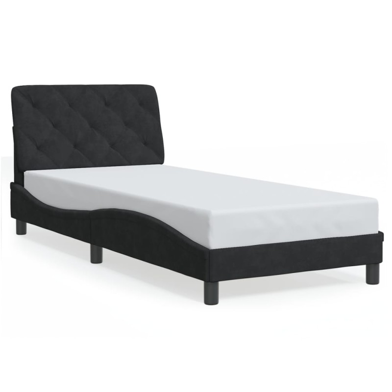 vidaXL Estructura de cama con luces LED terciopelo negro 80x200 cm vidaXL Estructura de cama con luces LED terciopelo negro 80x200 cm