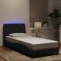 vidaXL Estructura de cama con luces LED terciopelo negro 80x200 cm vidaXL Estructura de cama con luces LED terciopelo negro 80x200 cm
