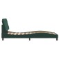 vidaXL Estructura cama con luces LED terciopelo verde oscuro 90x190 cm vidaXL Estructura cama con luces LED terciopelo verde oscuro 90x190 cm