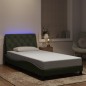 vidaXL Estructura cama con luces LED terciopelo gris claro 100x200 cm vidaXL Estructura cama con luces LED terciopelo gris claro 100x200 cm