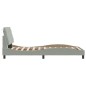 vidaXL Estructura cama con luces LED terciopelo gris claro 100x200 cm vidaXL Estructura cama con luces LED terciopelo gris claro 100x200 cm