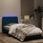 vidaXL Estructura cama con luces LED terciopelo azul 90x200 cm vidaXL Estructura cama con luces LED terciopelo azul 90x200 cm