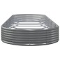 vidaXL Jardinera arriate acero recubrimiento polvo gris 450x140x36 cm vidaXL Jardinera arriate acero recubrimiento polvo gris 450x140x36 cm