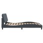 vidaXL Estructura de cama luces LED terciopelo gris oscuro 140x200 cm