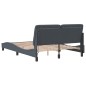 vidaXL Estructura de cama luces LED terciopelo gris oscuro 140x200 cm