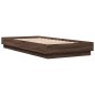 vidaXL Estructura de cama madera de ingeniería marrón roble 100x200 cm