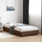 vidaXL Estructura de cama madera de ingeniería marrón roble 100x200 cm