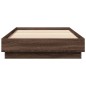 vidaXL Estructura de cama madera de ingeniería marrón roble 100x200 cm