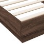 vidaXL Estructura de cama madera de ingeniería marrón roble 100x200 cm