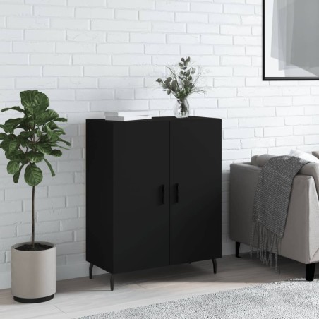 vidaXL Aparador de madera de ingeniería negro 69,5x34x90 cm