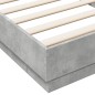 vidaXL Estructura de cama madera de ingeniería gris hormigón 100x200cm vidaXL Estructura de cama madera de ingeniería gris hormigón 100x200cm