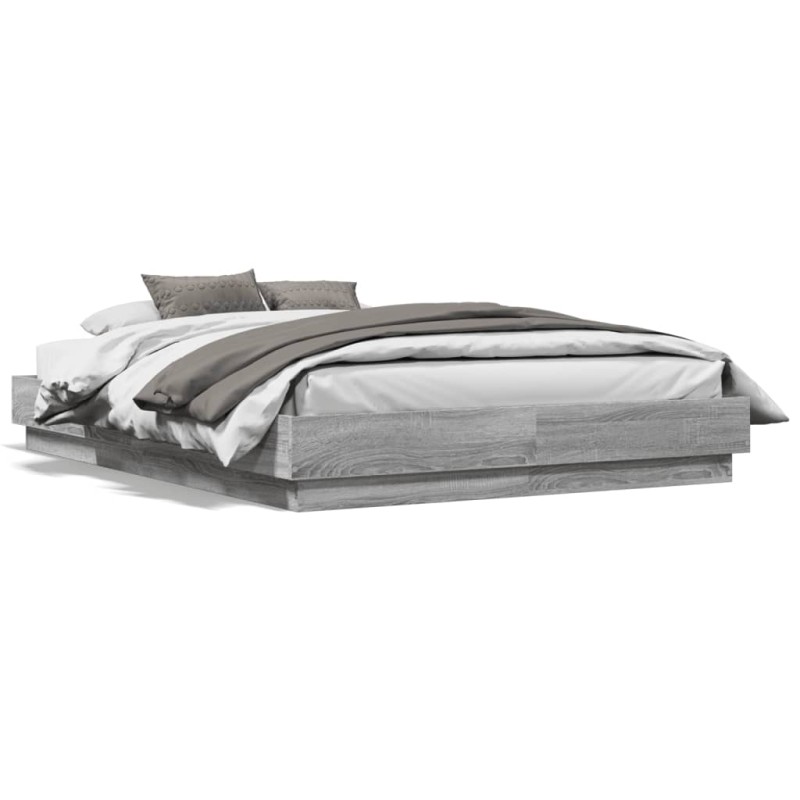 vidaXL Estructura de cama madera de ingeniería gris Sonoma 120x190 cm vidaXL Estructura de cama madera de ingeniería gris Sonoma 120x190 cm