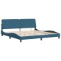 vidaXL Estructura de cama con luces LED terciopelo azul 200x200 cm vidaXL Estructura de cama con luces LED terciopelo azul 200x200 cm