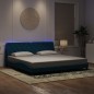 vidaXL Estructura de cama con luces LED terciopelo azul 200x200 cm vidaXL Estructura de cama con luces LED terciopelo azul 200x200 cm
