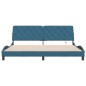 vidaXL Estructura de cama con luces LED terciopelo azul 200x200 cm vidaXL Estructura de cama con luces LED terciopelo azul 200x200 cm