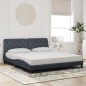 vidaXL Estructura cama con luces LED terciopelo gris oscuro 180x200 cm