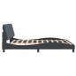 vidaXL Estructura cama con luces LED terciopelo gris oscuro 180x200 cm