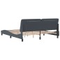 vidaXL Estructura cama con luces LED terciopelo gris oscuro 180x200 cm