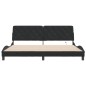 vidaXL Estructura de cama con luces LED terciopelo negro 200x200 cm vidaXL Estructura de cama con luces LED terciopelo negro 200x200 cm